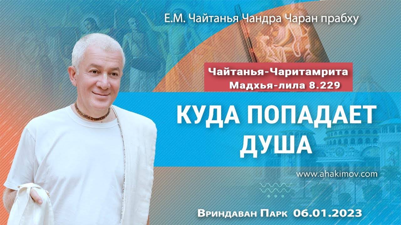06.01.2023 ЧЧ Мадхья-лила 8.229 Куда попадает душа. Е.М Чайтанья Чандра Чаран Прабху, Вриндаван Парк