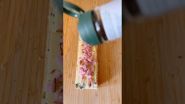 garlic bread cheese ham #youtubeshorts #food