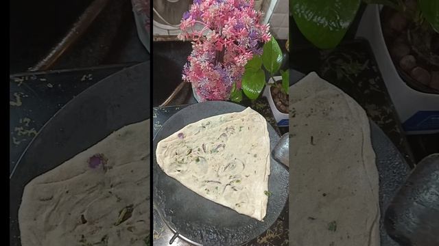 shandar sa onion aur hara dhaniya ka parantha 😋😍ak bar bano bar bar banogey#shorts #food