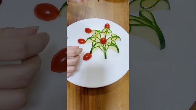 #shorts Super Fruit Decoration,Salad Decoration ideas k155,Cucumber Garnish/ Thien Huong Channel