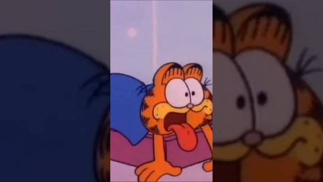 Гарфилд и нежданный гость #funny #гарфилд #кот