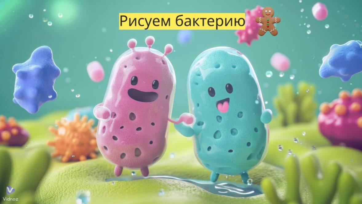 Маленькие художники: Рисуем бактерию - Детский образовательный мультфильм