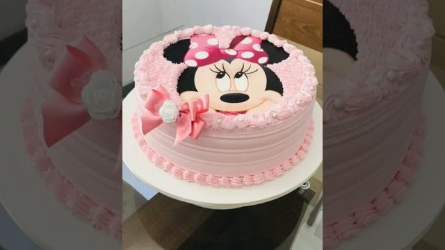 Minnie mouse cake design /#shorts /#minniemousethemecake