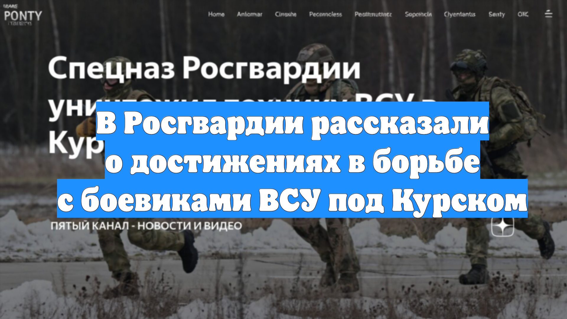 В Росгвардии рассказали о достижениях в борьбе с боевиками ВСУ под Курском