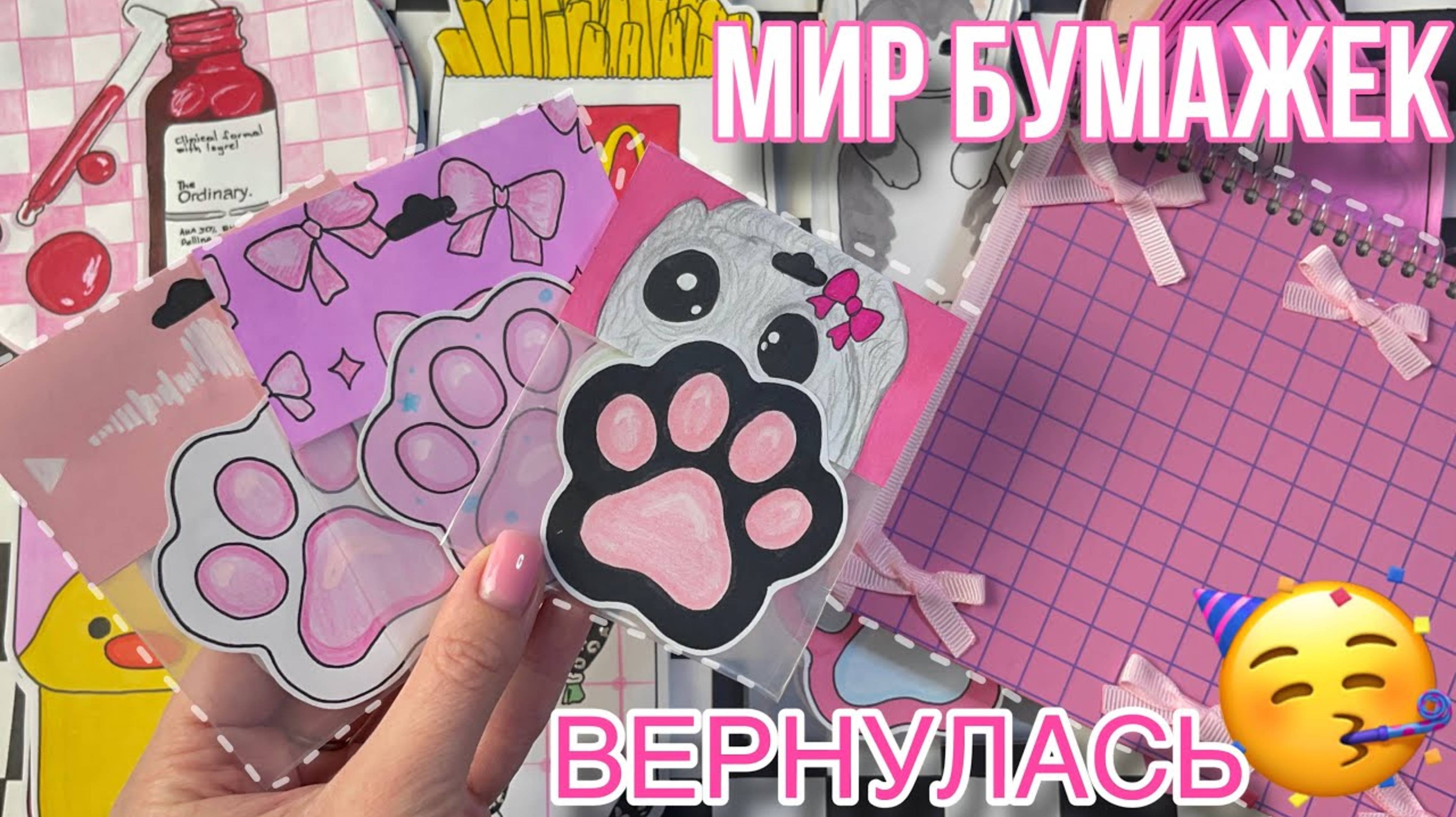 🐾ТАБА ЛАПКИ 🎀 ВЕРНУЛАСЬ Мир Бумажек 🥳 + новый каталог Бумажные сюрпризы 🌸 распаковка