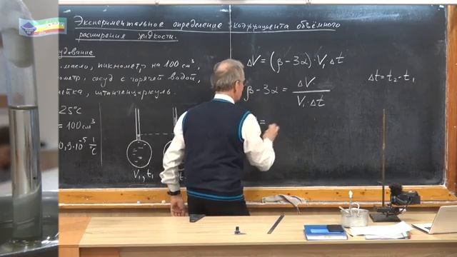 Урок 104 осн Экспериментальное определение коэффициента объемного расширения жидкости