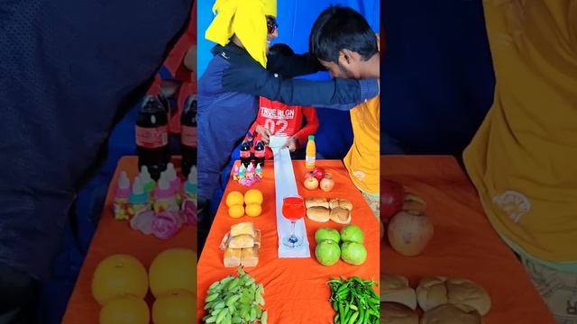 HEALTHY FRUITS VS VEGETABLES VS CAKES VS BREAD VS GUMMY FOOD DELICIOUS FOOD CHALLENGE #shorts