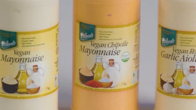Woods Condiments 1kg Squeeze Bottle Vegan Range