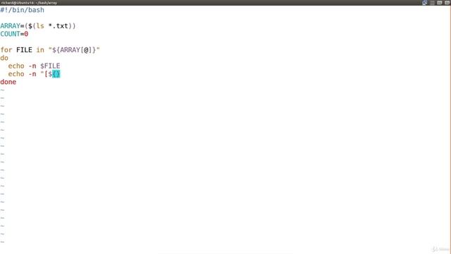 2. Array - storing output of command into array and making some fun with its items