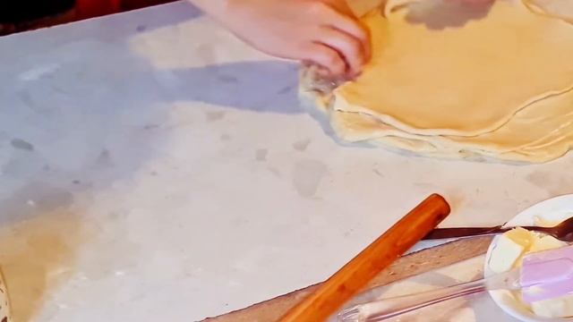 Круассаны.Получается с первого раза.Қазақша рецепт.Круассаны с нутеллой безумно вкусно😋😋😋😋