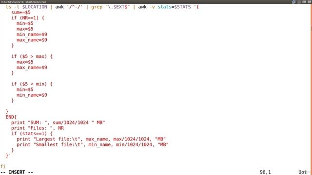 19. AWK script PART 7 - printing statistics