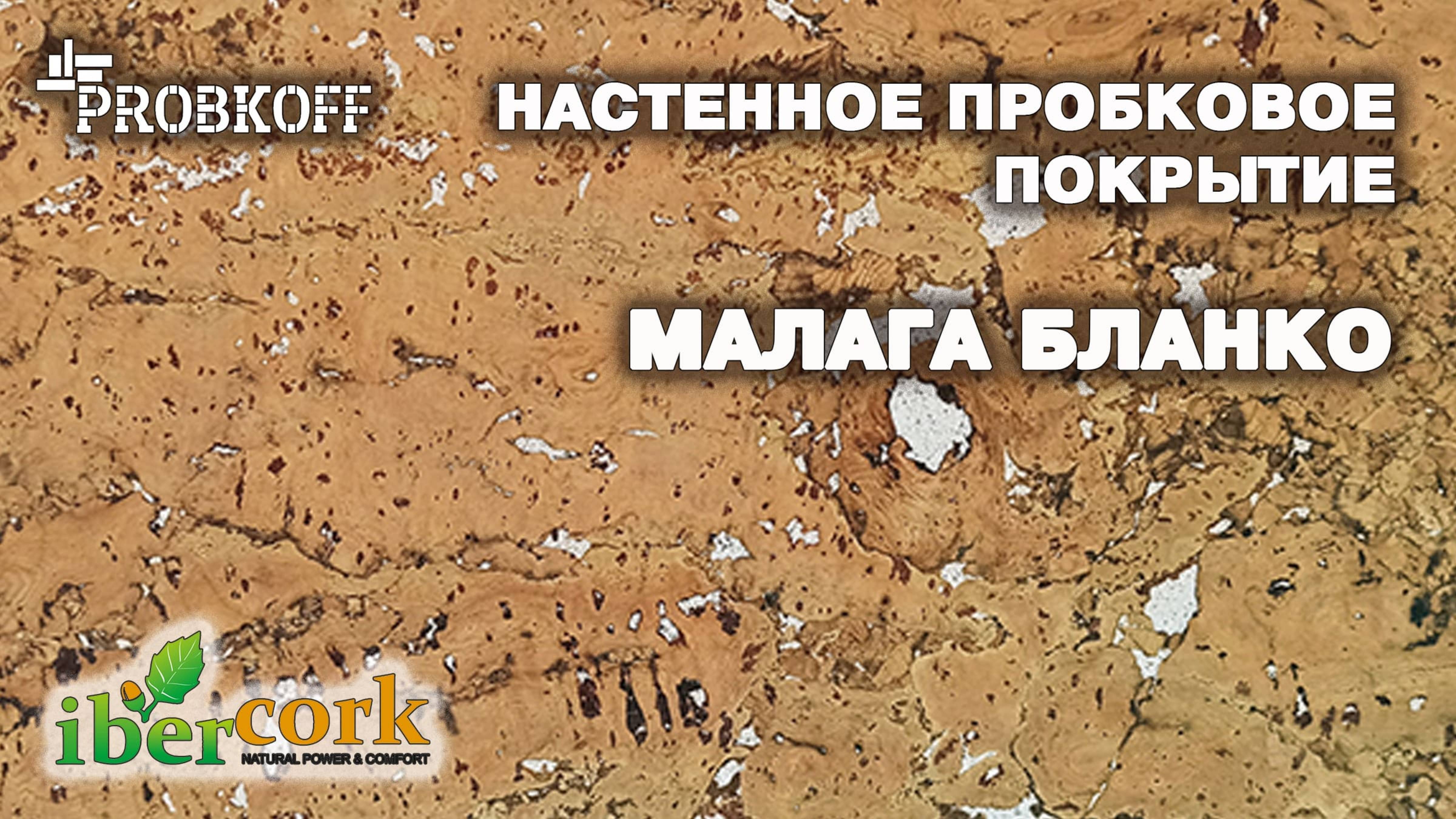 Настенное пробковое покрытие IBERCORK Малага Бланко
