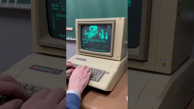 The Oregon Trail for apple II computers #retrocomputing