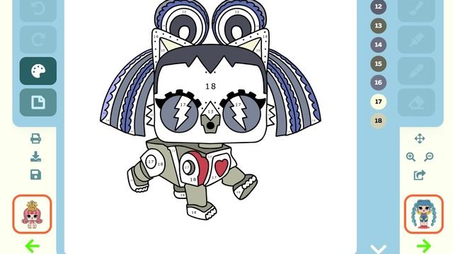 Раскраска питомец Robo Kitty