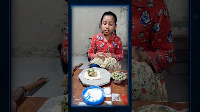 Bigg Aloo Paratha #food #cooking | baby cook kanika