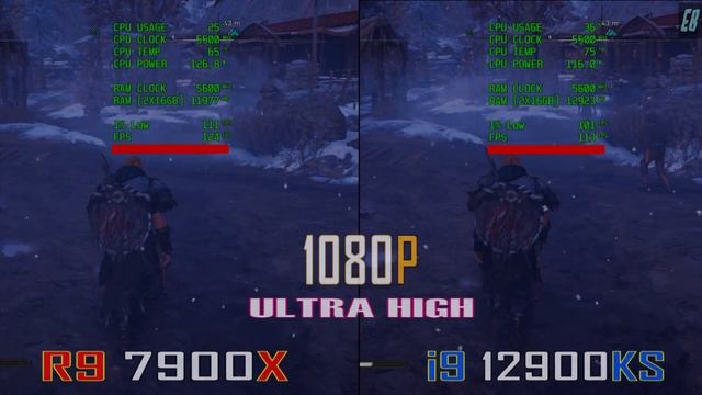 RYZEN 9 7900X vs INTEL i9 12900KS // 8 PC GAMES BENCHMARK TEST ||