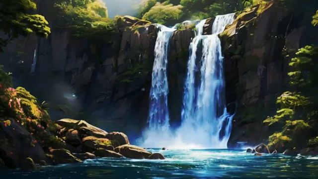 Глубокий сон за 5 минут. Умиротворяющая мелодия для сна. Вечер у водопада.