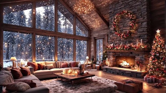 Christmas Songs of All Time Cozy Luxurious Apartment in Warm Winter Evening with Smooth Jazz Mus