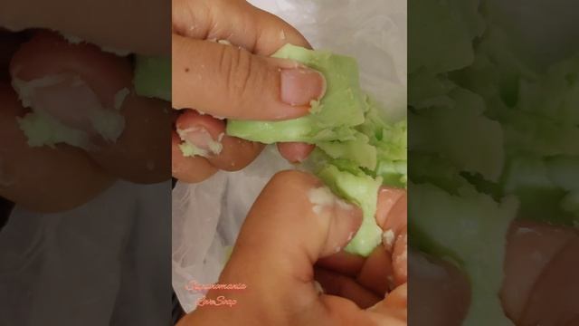 Soaked green "Fa" soap