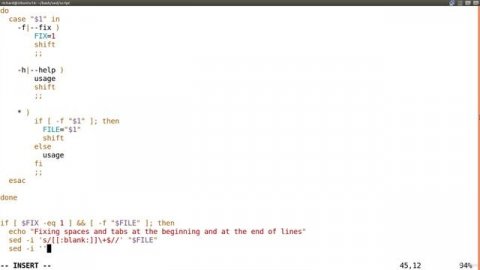 14. SED script PART 2 - fixing spacetab issues