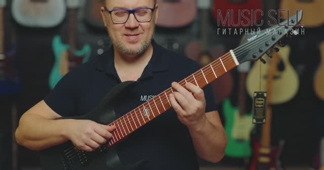 ОБЗОР СЕМИСТРУННОЙ ЭЛЕКТРОГИТАРЫ SQOE BLACK SUPERSTRAT H-H - MUSIC SELL