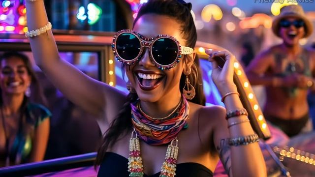 🔥Dance until the sunrise🔥( Official Music ) AI Clip Music｜ Eletronic Music 2025｜  Burning man