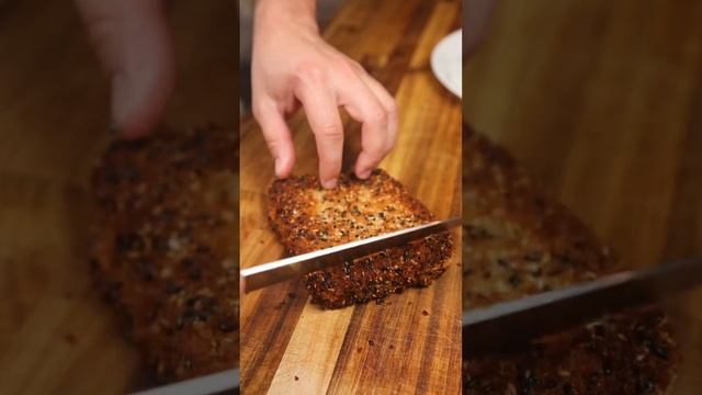 Sesame seed crusted SUSHI GRADE ahi tuna sandwich #shorts