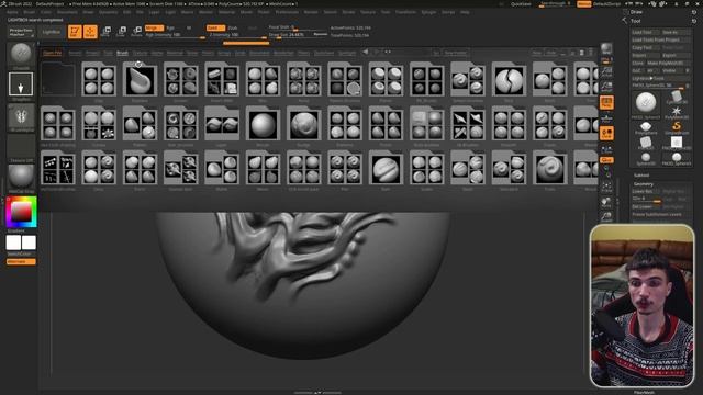 Как сделать чешую_ VDM-кисти (3d Альфы) _ Zbrush для начинающих _ Урок 22 (720p)