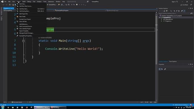 4. Visual Studio Program Navigation