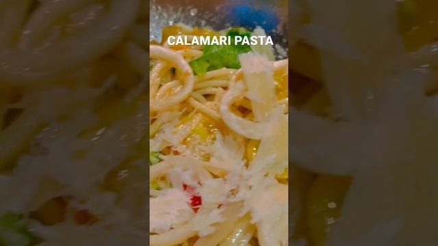 ASMR Delicious Calamari Pasta #shorts #pasta #calamari #tomatoes #pastarecipe #yummy #seafood