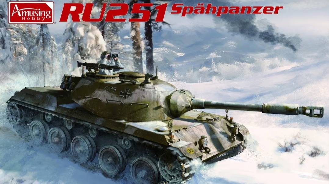 Распаковка Amusing Hobby 1 35 35A055 Ru 251 Spähpanzer