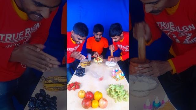 Healthy fruits vs vegetables vs gummy food delicious challenge #shorts