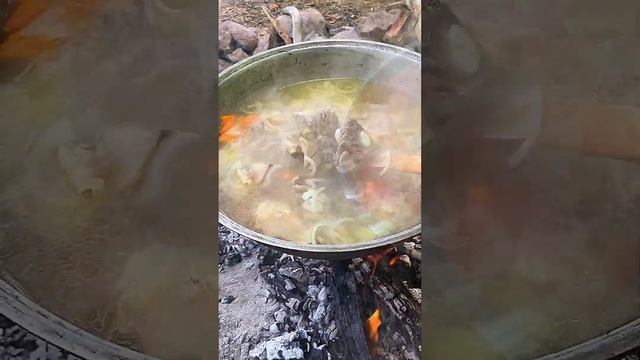 Шулюм в казане проще простого #рецепт #природа