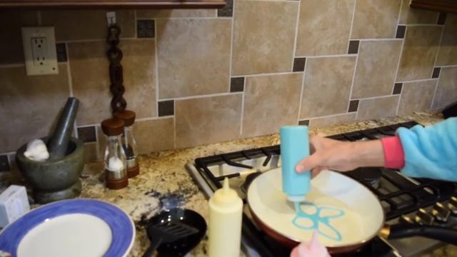 Pancake Art in our Unicorn Pajamas