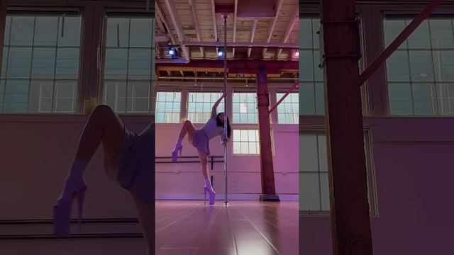 Dancin’ 🤍 Low Flow Heels Pole Freestyle Dance #poledance #poledancing #heels