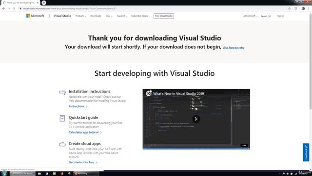 2. Downloading and Installing Visual Studio