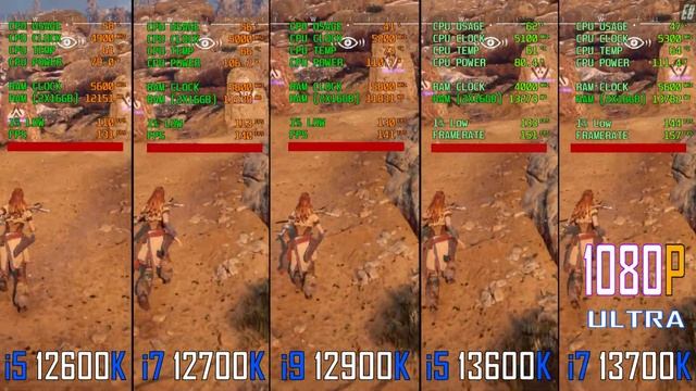 INTEL i5 12600K vs INTEL i7 12700K vs INTEL i9 12900K vs INTEL i5 13600K vs INTEL i7 13700K ||