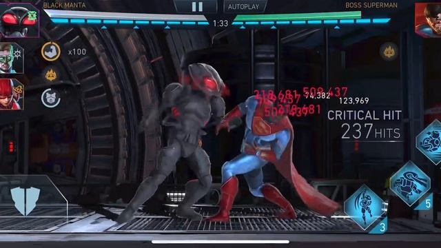 Injustice 2 Mobile - Manta vs Heroic 5 SM - 212M