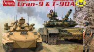Распаковка Amusing Hobby 1 35 35A053 Uran-9 & T-90A