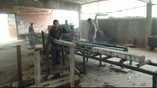 Линия состоящая из лафетного станка Алтай™ и двухвального многопильного станка Алтай™