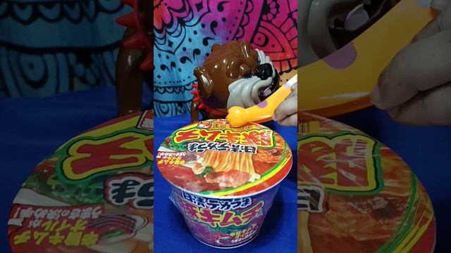 Don't Try To Steal His Nissin Pork Kimchi Spicy Instant Ramen #shorts #asmr #viral #trending #food