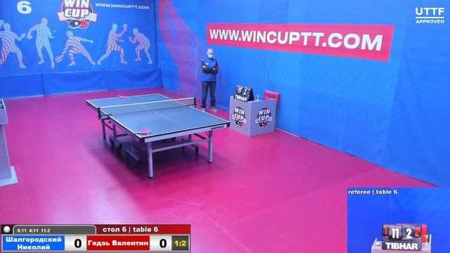 Шалгородский Николай 3-2 Гедзь Валентин Турнир Восток 8 WINCUP 19.10.2021 Прямой эфир. Зал 6