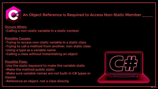 14. An Object Reference Is Required to Access Non-Static Member ____