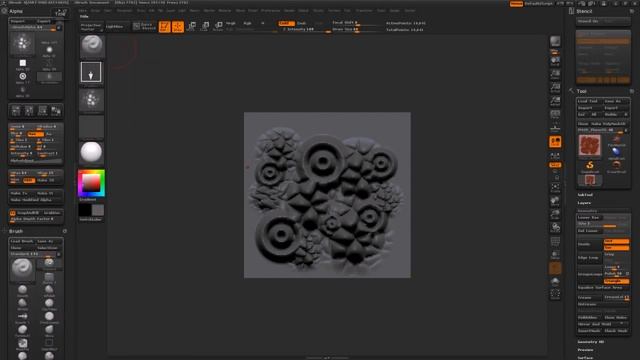 Знакомство с Zbrush _ Урок 6 - Инструмент Alpha, часть 2