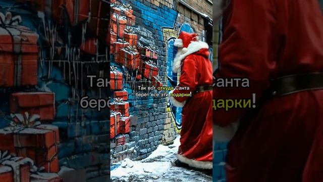 Нейросеть показала откуда Санта берет подарки #ии #нейросеть