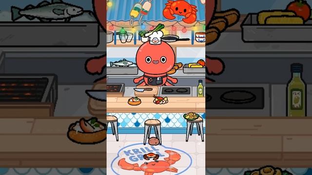 РЕЦЕПТ С КРАБОМ В ТОКА БОКА! #tocaboca #shorts #токабока #токаворлд
