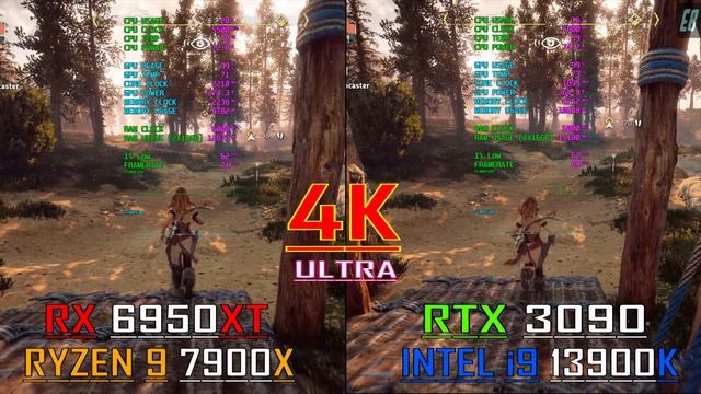 RTX 3090 + INTEL i9 13900K vs RX 6950XT + RYZEN 9 7900X // PC GAMES BENCHMARK TEST //