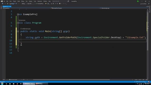 7. Working with files in C#