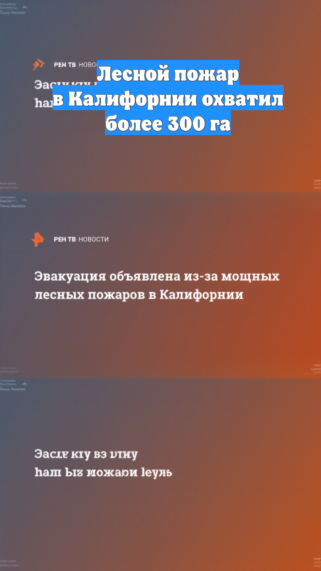 Лесной пожар в Калифорнии охватил более 300 га