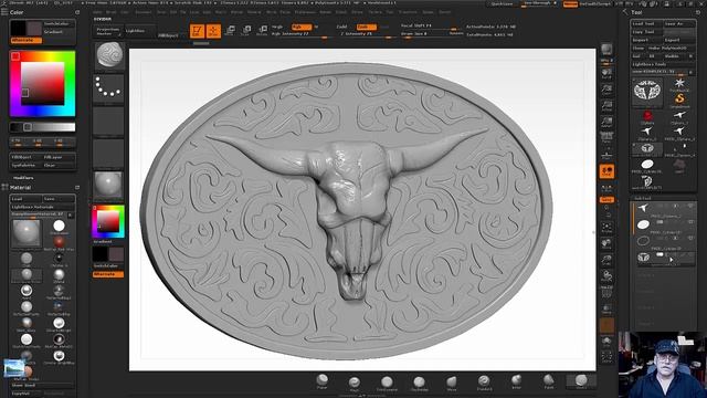 15. Zbrush - Барельеф. Buckle (Финал). Уроки самообучения (720p)